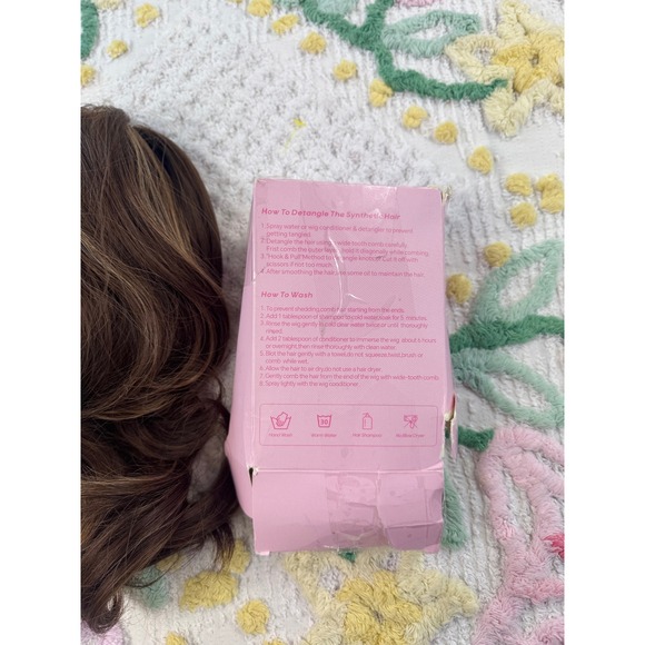 Clip In Hair Extensions Brown Blonde Highlights Wavy Claw Clip Ponytail Bun - Picture 2 of 6